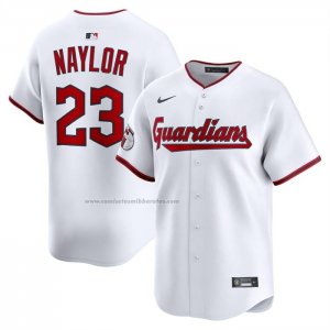 Camiseta Beisbol Hombre Cleveland Guardians Bo Naylor Primera Limited Blanco