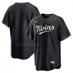 Camiseta Beisbol Hombre Minnesota Twins Lights Out Replica Negro