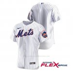 Camiseta Beisbol Hombre New York Mets Autentico Nike Blanco