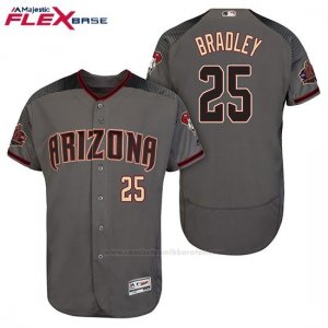 Camiseta Beisbol Hombre Arizona Diamondbacks 25 Archie Bradley Gris Negro 20 Aniversario Flex Base