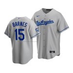 Camiseta Beisbol Hombre Los Angeles Dodgers Austin Barnes 2020 Replica Road Gris