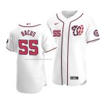 Camiseta Beisbol Hombre Washington Nationals Dakota Bacus Autentico Alterno Blanco