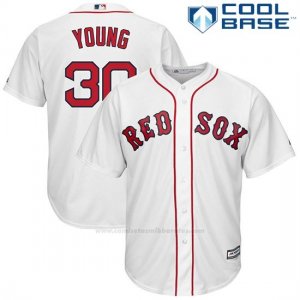 Camiseta Beisbol Hombre Boston Red Sox 30 Chris Young Blanco Cool Base