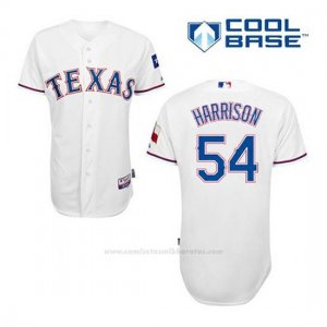 Camiseta Beisbol Hombre Texas Rangers Matt Harrison 54 Blanco 1ª Cool Base