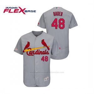 Camiseta Beisbol Hombre St. Louis Cardinals Harrison Bader 150th Aniversario Patch Autentico Flex Base Gris