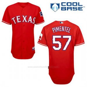 Camiseta Beisbol Hombre Texas Rangers Stolmy Pimentel 57 Rojo Alterno Cool Base