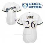 Camiseta Beisbol Hombre Milwaukee Brewers Kyle Lohse 26 Blanco 1ª Cool Base