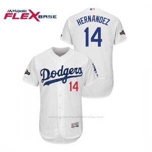 Camiseta Beisbol Hombre Los Angeles Dodgers Enrique Hernandez 2019 Postseason Flex Base Blanco