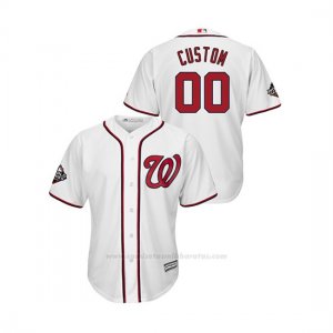 Camiseta Beisbol Hombre Washington Nationals Personalizada 2019 World Series Bound Cool Base Blanco