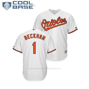Camiseta Beisbol Hombre Baltimore Orioles Tim Beckham Cool Base 1ª Blanco