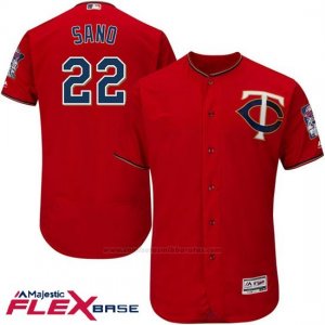Camiseta Beisbol Hombre Minnesota Twins Miguel Sano Autentico Coleccion Flex Base Scarlet