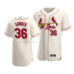 Camiseta Beisbol Hombre St. Louis Cardinals Austin Gomber Autentico Alterno Crema