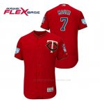 Camiseta Beisbol Hombre Minnesota Twins Joe Mauer 2019 Entrenamiento de Primavera Flex Base Rojo