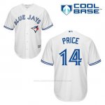 Camiseta Beisbol Hombre Toronto Blue Jays David Price 14 Blanco 1ª Cool Base