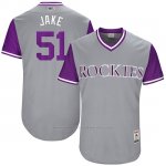 Camiseta Beisbol Hombre Colorado Rockies 2017 Little League World Series Jake Mcgee Gris