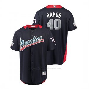 Camiseta Beisbol Hombre All Star Game Rays Wilson Ramos 2018 1ª Run Derby American League Azul