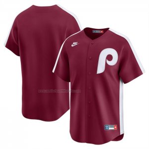 Camiseta Beisbol Hombre Philadelphia Phillies Throwback Cooperstown Limited Rojo