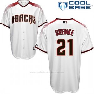 Camiseta Beisbol Hombre Arizona Diamondbacks 21 Zack Greinke Blanco 2017 Cool Base