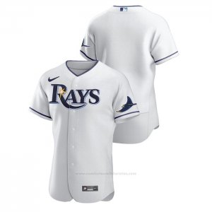 Camiseta Beisbol Hombre Tampa Bay Rays Authentic Blanco