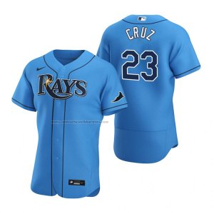 Camiseta Beisbol Hombre Tampa Bay Rays Nelson Cruz Blue Authentic