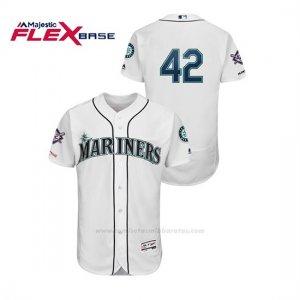 Camiseta Beisbol Hombre Seattle Mariners 2019 Jackie Robinson Day Flex Base Blanco