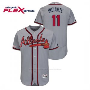 Camiseta Beisbol Hombre Atlanta Braves Ender Inciarte 150th Aniversario Patch Autentico Flex Base Gris