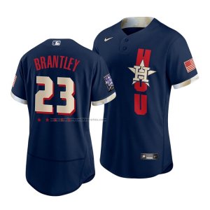 Camiseta Beisbol Hombre Houston Astros Michael Brantley 2021 All Star Autentico Azul