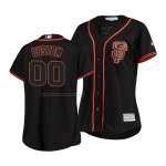 Camiseta Beisbol Mujer San Francisco Giants Personalizada Cool Base Negro