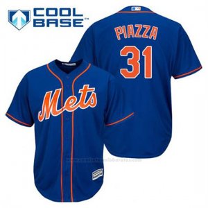Camiseta Beisbol Hombre New York Mets Mike Piazza 31 Azul Alterno 1ª Cool Base