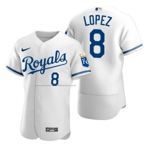 Camiseta Beisbol Hombre Kansas City Royals Nicky Lopez 2022 Autentico Blanco