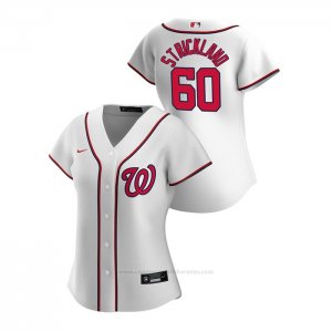 Camiseta Beisbol Mujer Washington Nationals Hunter Strickland 2020 Replica Primera Blanco