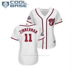 Camiseta Beisbol Mujer Washington Nationals Ryan Zimmerman 2018 All Star Game Cool Base Blanco