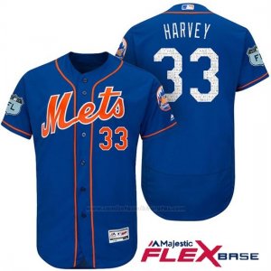Camiseta Beisbol Hombre New York Mets Matt Harvey 2017 Entrenamiento de Primavera Flex Base Jugador