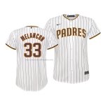 Camiseta Beisbol Nino San Diego Padres Mark Melancon Replica Primera Blanco