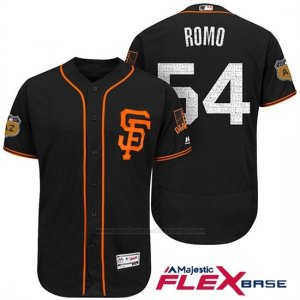 Camiseta Beisbol Hombre San Francisco Giants Sergio Romo San Francisco Negro 2017 Entrenamiento de Primavera Flex Base Jugador