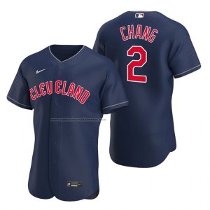 Camiseta Beisbol Hombre Cleveland Guardians Yu Chang Autentico Alterno Azul