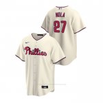Camiseta Beisbol Hombre Philadelphia Phillies Aaron Nola Replica Alterno Crema