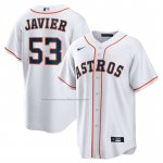 Camiseta Beisbol Hombre Houston Astros Cristian Javier Primera Replica Blanco
