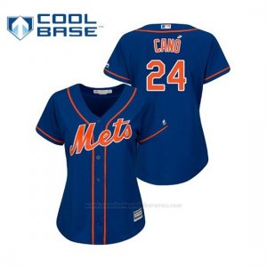 Camiseta Beisbol Mujer New York Mets Robinson Cano Cool Base Majestic Alternato Azul