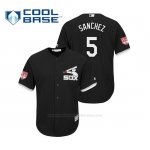 Camiseta Beisbol Hombre Chicago White Sox Yolmer Sanchez Cool Base Entrenamiento de Primavera 2019 Negro