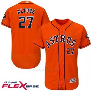 Camiseta Beisbol Hombre Houston Astros Jose Altuve Naranja Flex Base Autentico Coleccion