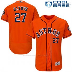 Camiseta Beisbol Hombre Houston Astros Jose Altuve Autentico Coleccion Naranja Cool Base