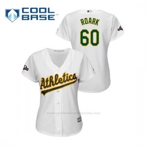 Camiseta Beisbol Mujer Oakland Athletics Tanner Roark 2019 Postseason Cool Base Blanco