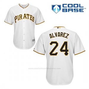 Camiseta Beisbol Hombre Pittsburgh Pirates Pedro Alvarez 24 Blanco 1ª Cool Base