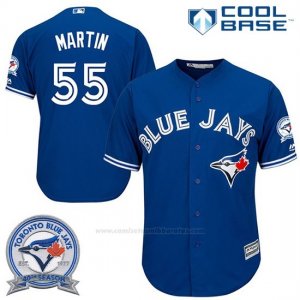 Camiseta Beisbol Hombre Toronto Blue Jays Russell Martin 55 Cool Base 40 Aniversario