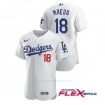 Camiseta Beisbol Hombre Los Angeles Dodgers Kenta Maeda Autentico Nike Blanco