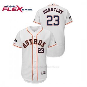 Camiseta Beisbol Hombre Houston Astros Michael Brantley 2019 Postseason Flex Base Blanco