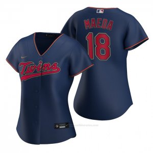 Camiseta Beisbol Mujer Minnesota Twins Kenta Maeda Replica Alterno Azul