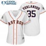 Camiseta Beisbol Mujer Houston Astros 2017 World Series Justin Verlander Blanco Cool Base