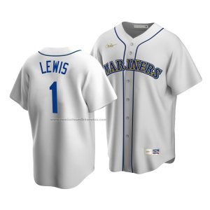 Camiseta Beisbol Hombre Seattle Mariners Kyle Lewis Cooperstown Collection Primera Blanco